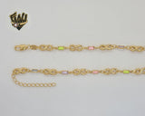 (1-1599-1) Gold Laminate - 5.5mm Multicolor Infinity Zircon Chain - 18" - BGF