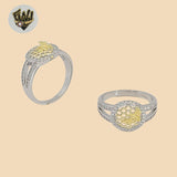 (2-5107) 925 Sterling Silver - Two Tones Bee Ring