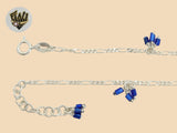 (2-0135) 925 Sterling Silver - 2mm Charms Link Anklet - 10" - Fantasy World Jewelry