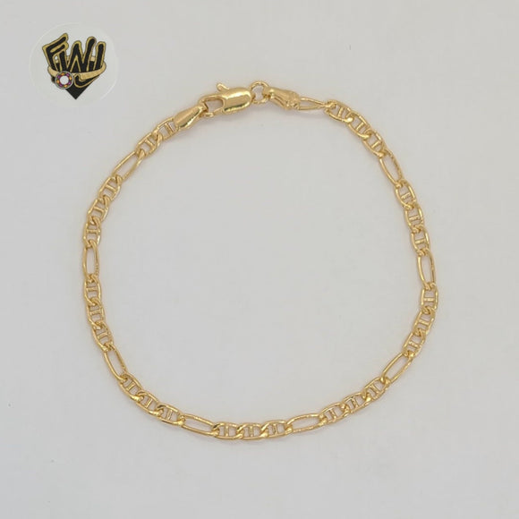 (1-0419-1) Pulsera Figucci de oro laminado de 4 mm - 18 cm - BGF