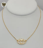 (1-6122) Gold Laminate - Eye Necklace - BGF - Fantasy World Jewelry