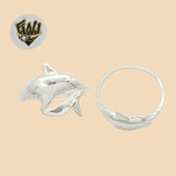 (2-5019) 925 Sterling Silver - Dolphins Ring - Fantasy World Jewelry