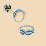(2-5132) 925 Sterling Silver - Zircon Infinity Ring - Fantasy World Jewelry