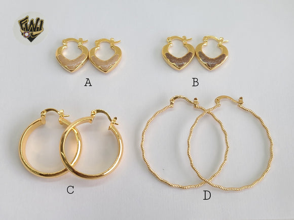 (1-2696) Gold Laminate Hoops - BGO - Fantasy World Jewelry