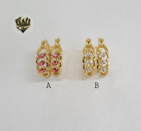 (1-2641-A) Gold Laminate Hoops - BGO - Fantasy World Jewelry