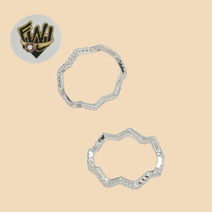 (2-5136) 925 Sterling Silver - Zircon Eternity Ring - Fantasy World Jewelry