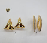 (1-2704-1 A) Gold Laminate Hoops - BGO - Fantasy World Jewelry