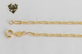 (1-0081) Gold Laminate - 2.5mm Paper Clip Anklet- 10" - BGF - Fantasy World Jewelry