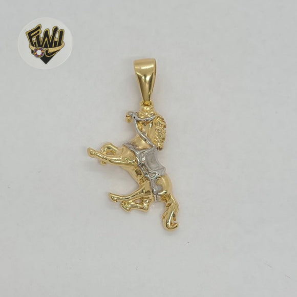 (1-2445) Gold Laminate - Horse Pendants - BGF - Fantasy World Jewelry