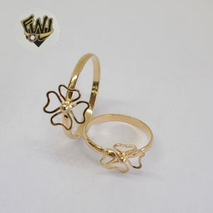 (1-3047-1) Gold Laminate - Clover Ring - BGF - Fantasy World Jewelry
