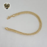 (1-60025) Gold Laminate - 7.7mm Chunky Curb Link Bracelet - 9" - BGO