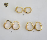 (1-2650 D-E) Gold Laminate Hoops - BGO - Fantasy World Jewelry