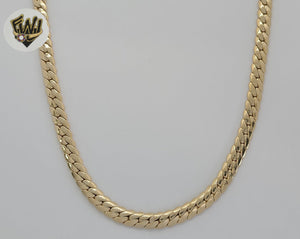 (1-1808) Laminado de oro - Cadena de eslabones curvos de 6 mm - BGO