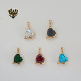 (1-2468) Gold Laminate - Heart Pendants - BGO