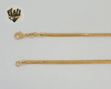 (1-1639) Laminado de oro - Cadena de eslabones alternativos de 3 mm - BGO