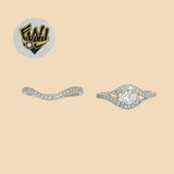 (2-5241) 925 Sterling Silver - Wedding Ring - Fantasy World Jewelry