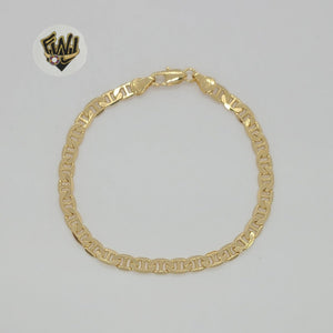 (1-60028) Gold Laminate - 5mm Marine Link Men Bracelet - 8" - BGF - Fantasy World Jewelry