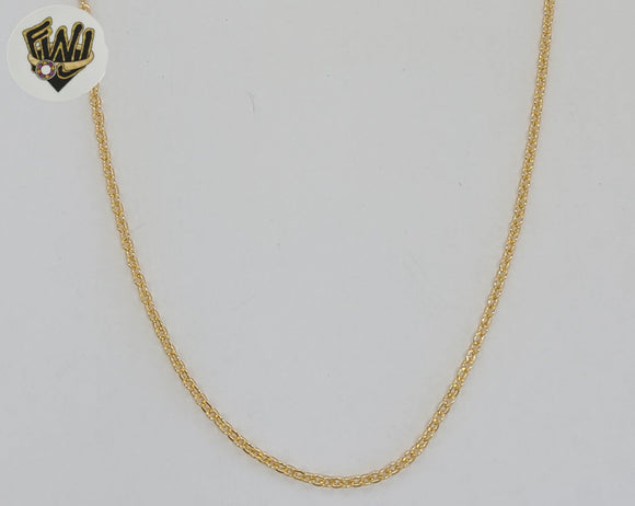 (1-1860) Laminado de oro - Cadena de eslabones Rolo finos de 1 mm - BGF
