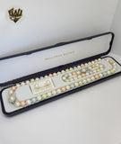 (MSET-07) Laminado de oro - Juego de perlas de Mallorca multicolor de 8 mm