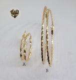 (1-2705-1 A) Gold Laminate Hoops - BGO - Fantasy World Jewelry