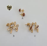 (1-1104) Gold Laminate Earrings - BGO - Fantasy World Jewelry
