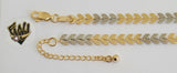 (1-0814) Gold Laminate - 6mm Alternative 2-Tone Bracelet - 7.5" - BGF - Fantasy World Jewelry