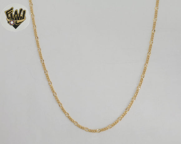 (1-1801) Laminado de oro - Cadena de eslabones Figaro de 2,5 mm - BGF