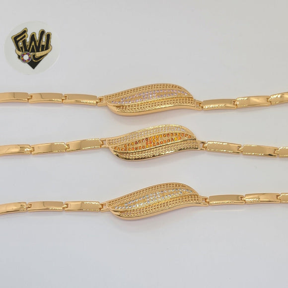 (1-60084) Gold Laminate - 5mm Zircon Bracelet - 7.5
