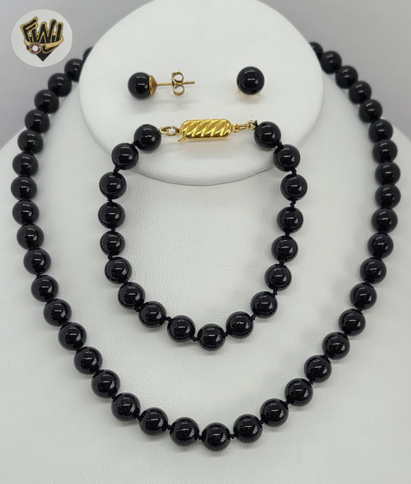 (MSET-11) Gold Laminate - Mallorca Pearls Set - BGF - Fantasy World Jewelry
