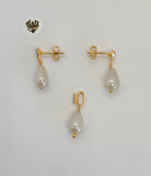 (1-6171) Gold Laminate- Pearl Set - BGO - Fantasy World Jewelry