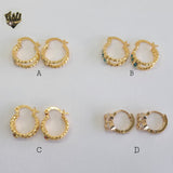 (1-2617 A-B) Gold Laminate Hoops- BGO - Fantasy World Jewelry