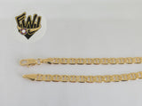 (1-0422) Gold Laminate Bracelet - 4.5mm Marine Link - 7.5" - BGF - Fantasy World Jewelry