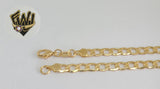 (1-0427) Gold Laminate Bracelet - 4.5mm Curb Link - 7" - BGF - Fantasy World Jewelry